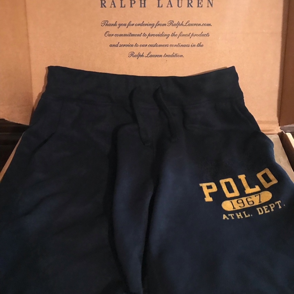 Polo Ralph Lauren Navy Athl. Dept. Sweatshorts Size S